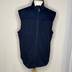George Men's Dark Blue Vest the zipper with a zipper pocket. Thick and warm. XL
